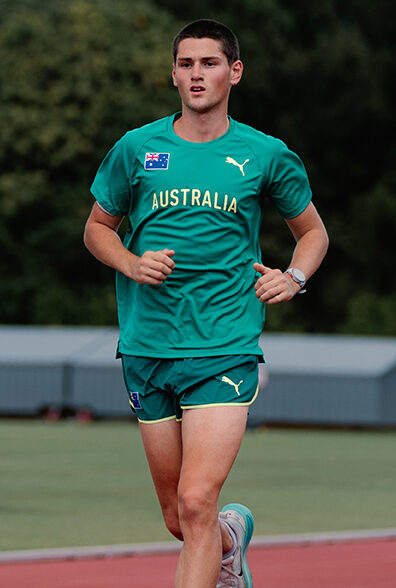 Cameron Myers representing Australia in middle-distance running