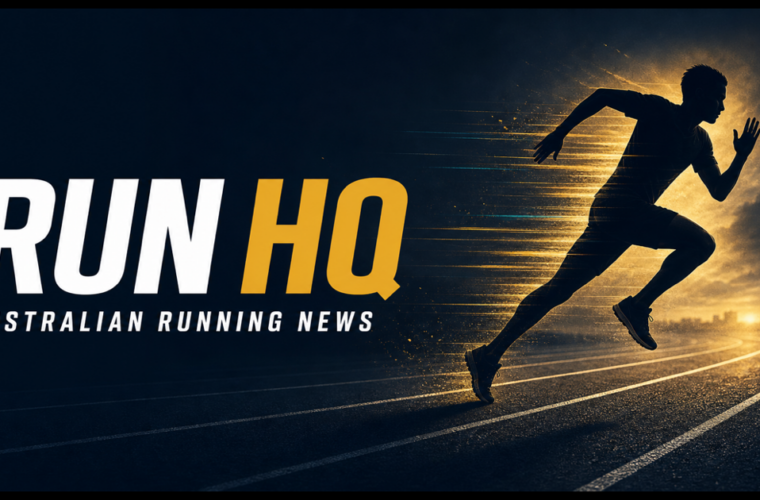 Run HQ Australian Running News graphic with a runner on a track