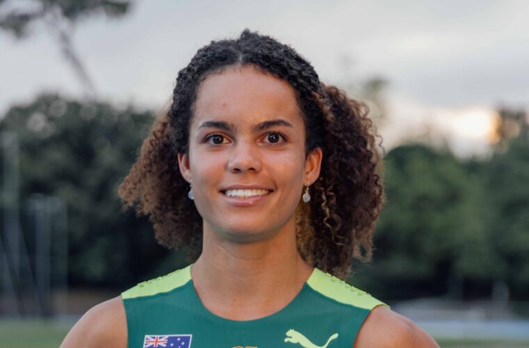 Torrie Lewis representing Australia in sprint competition